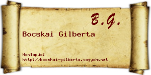 Bocskai Gilberta névjegykártya